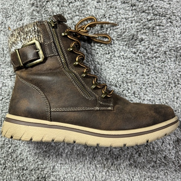 Cliffs by White Mountain Womens Hearten Combat & Lace-Up Boots Size 8.5 - Picture 3 of 11